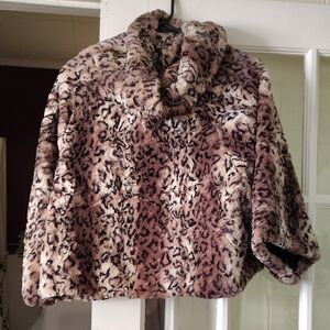 Pandemonium Seattle Leopard Print Faux Fur Women's Crop Jacket